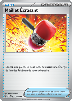 Carte Pokémon Communes Maillet Écrasant 71/88 de la série Équilibre Parfait