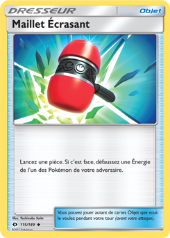 Carte Pokémon Maillet Écrasant 115/149 de la série Soleil & Lune en vente au meilleur prix