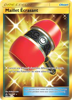 Carte Pokémon Objet Gold SL Maillet Écrasant 166/156 de la série Ultra Prisme