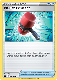 Carte Pokémon Maillet Écrasant 125/159 de la série Zénith Suprême en vente au meilleur prix