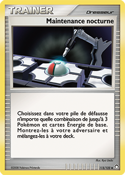 Carte Pokémon Peu commune Maintenance nocturne 113/123 de la série Trésors Mystérieux