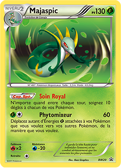 Carte Pokémon Promo Majaspic BW20 de la série Promos Noir & Blanc