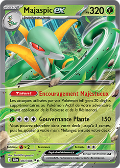 Carte Pokémon Double rare Majaspic ex 3/86 de la série Foudre Noire