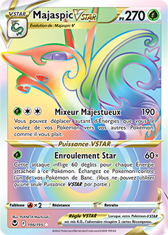 Carte Pokémon Majaspic VSTAR 196/195 de la série Tempête Argentée en vente au meilleur prix