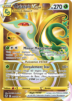 Carte Pokémon Pokemon Gold EB Majaspic VSTAR 210/195 de la série Tempête Argentée