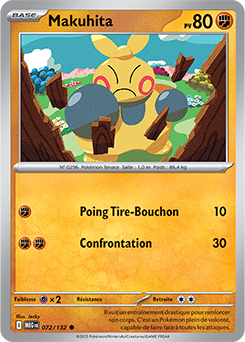 Carte Pokémon Communes Makuhita 72/132 de la série Méga-Évolution