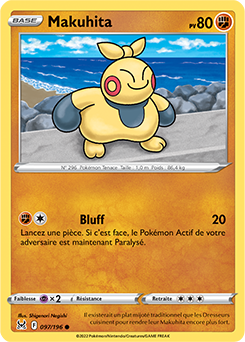 Carte Pokémon Communes Makuhita 097/196 de la série Origine Perdue