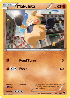 Carte Pokémon Makuhita 51/111 de la série Poings Furieux en vente au meilleur prix