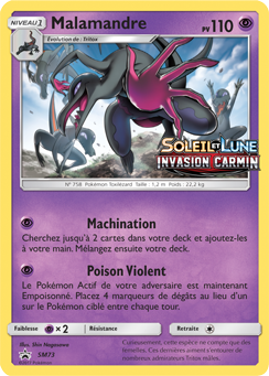 Carte Pokémon Promo Malamandre SM73 de la série Promos Soleil et Lune