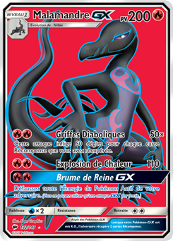 Carte Pokémon Malamandre GX 132/147 de la série Ombres Ardentes en vente au meilleur prix