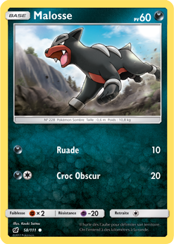 Carte Pokémon Malosse 58/111 de la série Invasion Carmin en vente au meilleur prix