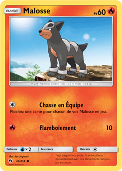 Carte Pokémon Malosse 45/214 de la série Tonnerre Perdu en vente au meilleur prix