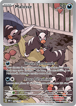 Carte Pokémon Malosse 204/197 de la série Flammes Obsidiennes en vente au meilleur prix