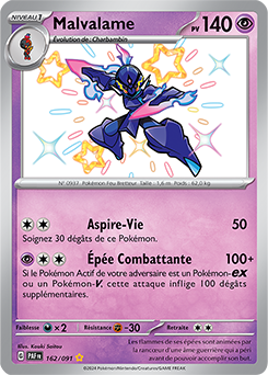 Carte Pokémon Malvalame 162/91 de la série Destinées de Paldea en vente au meilleur prix