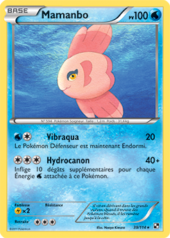 Carte Pokémon Rare Mamanbo 39/114 de la série Noir & Blanc