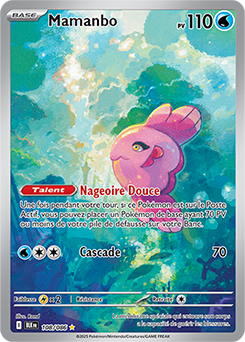 Carte Pokémon Illustration rare Mamanbo 108/86 de la série Foudre Noire