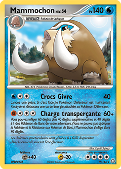 Carte Pokémon Mammochon 9/146 de la série Eveil des Légendes en vente au meilleur prix