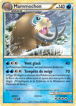 Carte Pokémon Holographique Rare Mammochon 5/102 de la série Triomphe