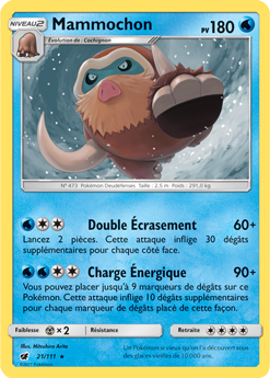 Carte Pokémon Mammochon 21/111 de la série Invasion Carmin en vente au meilleur prix