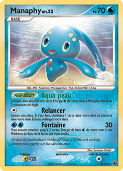 Carte Pokémon Manaphy 8/100 de la série Aube Majestueuse en vente au meilleur prix