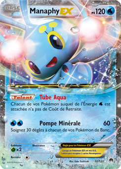 Carte Pokémon Pokémon EX Manaphy EX 32/122 de la série Rupture Turbo