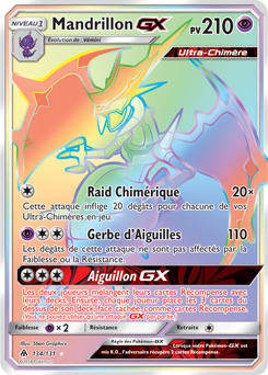 Carte Pokémon Mandrillon GX 134/131 de la série Lumière Interdite en vente au meilleur prix