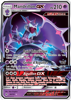 Carte Pokémon Pokémon GX Mandrillon GX 56/131 de la série Lumière Interdite