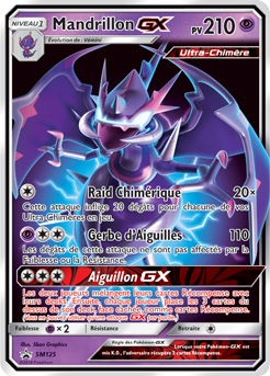 Carte Pokémon Promo Mandrillon GX SM125 de la série Promos Soleil et Lune