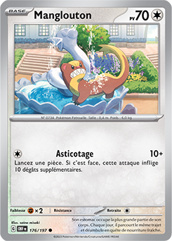 Carte Pokémon Manglouton 176/197 de la série Flammes Obsidiennes en vente au meilleur prix