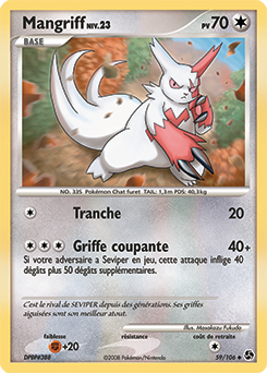 Carte Pokémon Peu commune Mangriff 59/106 de la série Duels au Sommet
