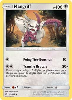 Carte Pokémon Mangriff 173/236 de la série Éclipse Cosmique en vente au meilleur prix