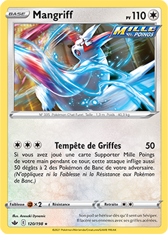 Carte Pokémon Mangriff 120/198 de la série Règne de Glace en vente au meilleur prix