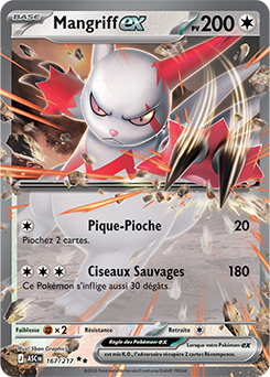 Carte Pokémon Mangriff ex 167/217 de la série Héros Transcendants en vente au meilleur prix