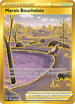 Carte Pokémon Objet Gold EB Marais Bouchebée 213/195 de la série Tempête Argentée