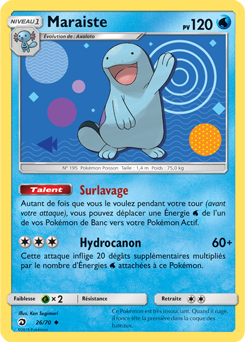 Carte Pokémon Maraiste 26/70 de la série Majesté des Dragons en vente au meilleur prix