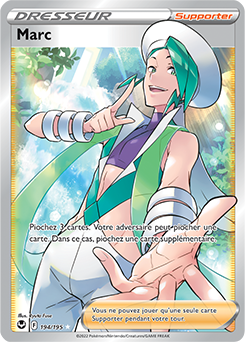 Carte Pokémon Dresseur Full Art Marc 194/195 de la série Tempête Argentée