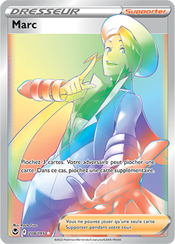 Carte Pokémon Rainbow Dresseur Marc 208/195 de la série Tempête Argentée
