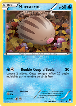 Carte Pokémon Commune Marcacrin 26/135 de la série Tempête Plasma