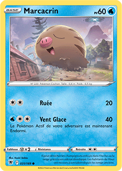 Carte Pokémon Communes Marcacrin 031/189 de la série Astres Radieux