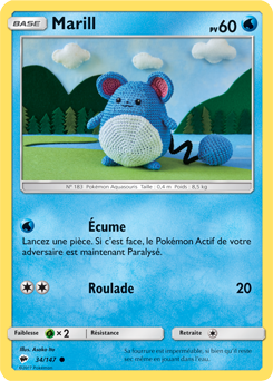 Carte Pokémon Marill 34/147 de la série Ombres Ardentes en vente au meilleur prix