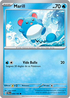 Carte Pokémon Marill 044/193 de la série Évolutions à Paldea en vente au meilleur prix