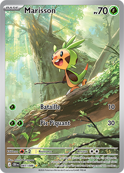 Carte Pokémon Illustration rare Marisson 87/86 de la série Chaos Ascendant