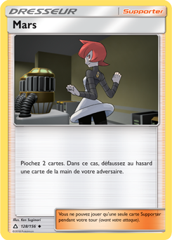 Carte Pokémon Peu commune Mars 128/156 de la série Ultra Prisme