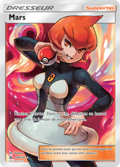 Carte Pokémon Dresseur Full Art Mars 154/156 de la série Ultra Prisme