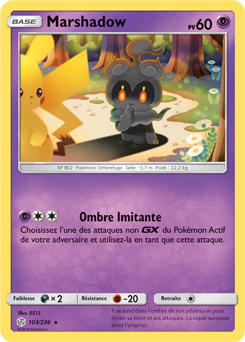 Carte Pokémon Marshadow 103/236 de la série Éclipse Cosmique en vente au meilleur prix