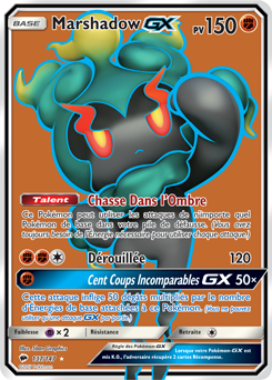 Carte Pokémon Pokémon Full Art Marshadow GX 137/147 de la série Ombres Ardentes