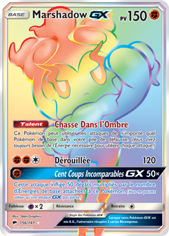 Carte Pokémon Marshadow GX 156/147 de la série Ombres Ardentes en vente au meilleur prix