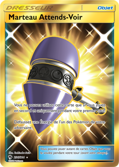 Carte Pokémon Objet Gold SL Marteau Attends-Voir 236/214 de la série Tonnerre Perdu