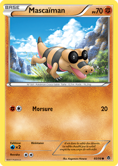 Carte Pokémon Commune Mascaïman 60/98 de la série Pouvoirs Émergents