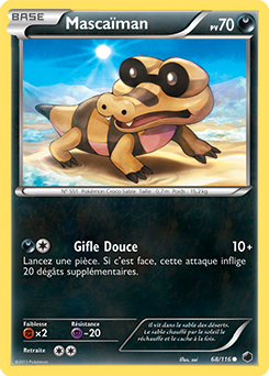 Carte Pokémon Commune Mascaïman 68/116 de la série Glaciation Plasma